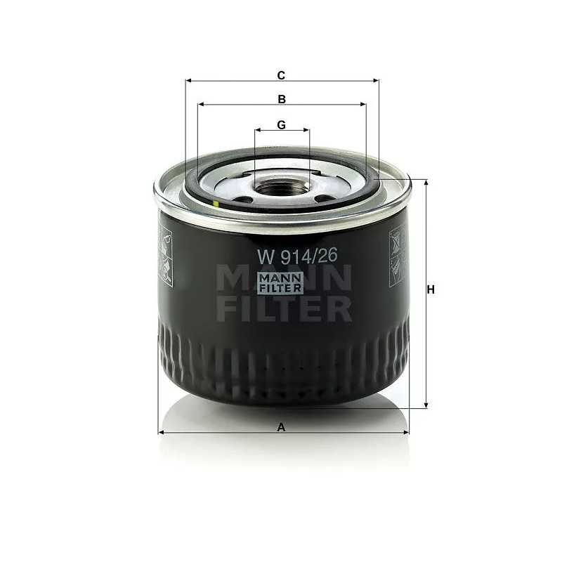 W 914/26 MANN-FILTER ALYVOS FILTRAS ROVER FREELANDER