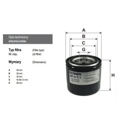 OP 617/1 FILTRON alyvos filtras