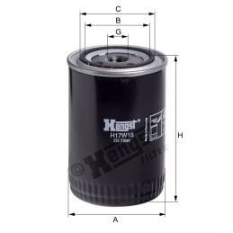H17W18 Hengst alyvos filtras
