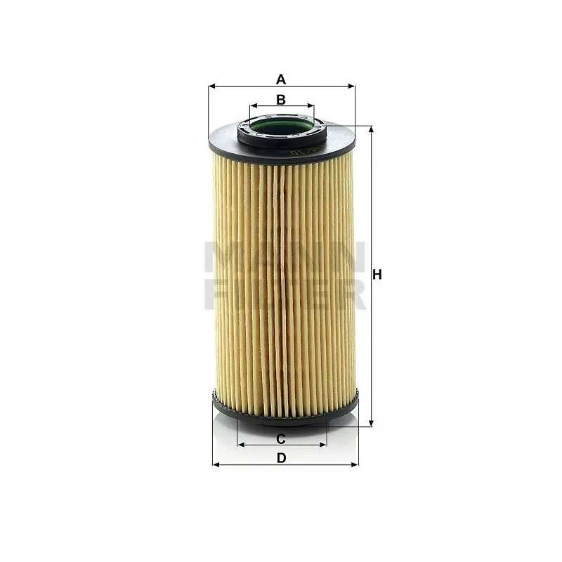 HU 712/10X MANN-FILTER alyvos filtras