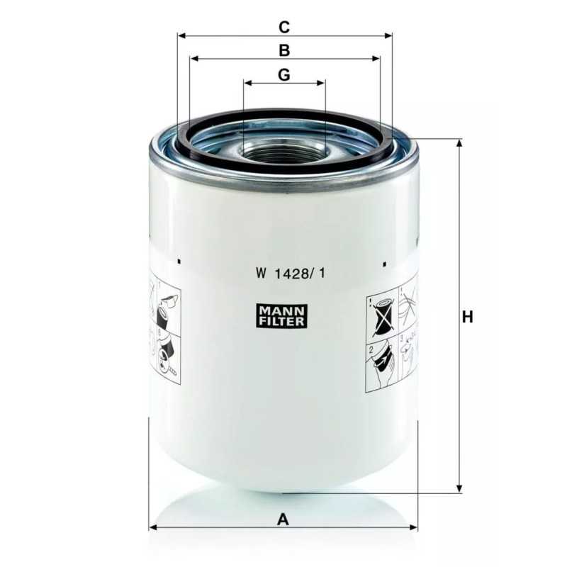 W 1428/1 MANN-FILTER alyvos filtras automatinei pavarų dėžei