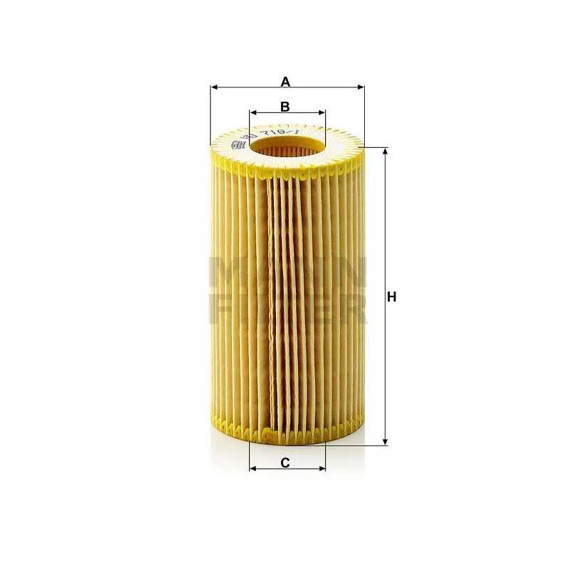 HU 718/1Z MANN-FILTER alyvos filtras BMW E46 32