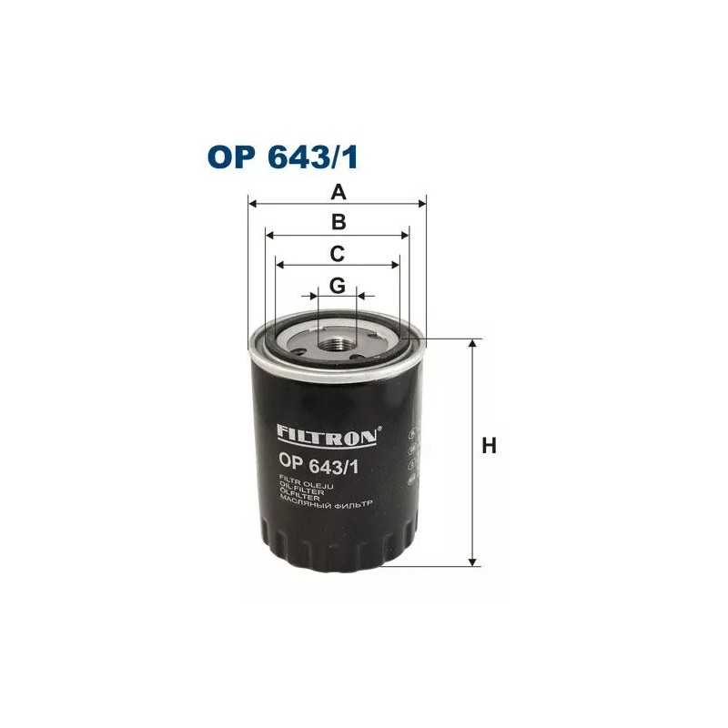 OP 643/1 FILTRON alyvos filtras