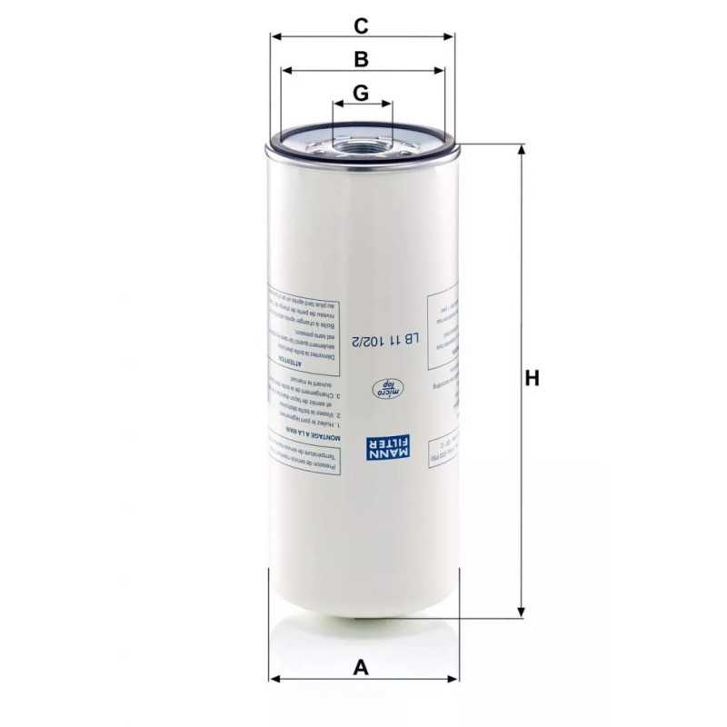 LB 11102/2 MANN filtras SP kompresoriams, alyvos separatorius