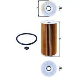 OX201D KNECHT alyvos filtras