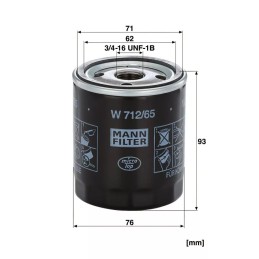 W 712/65 MANN-FILTER alyvos filtras
