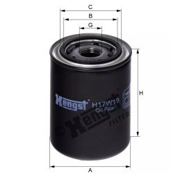 H17W19 Hengst alyvos filtras