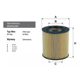 OE 665/3 Filtron alyvos filtras