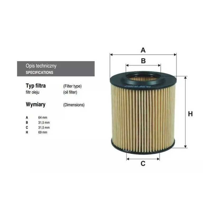 OE 665/3 Filtron alyvos filtras