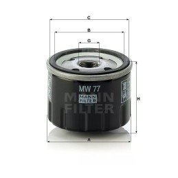 MW 77 MANN-FILTER alyvos filtras