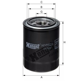 H10W20 Hengst alyvos filtras - pakeistas H10W19