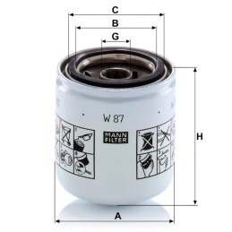 87 MANN-FILTER alyvos filtras