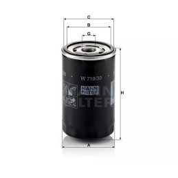 W 719/30 MANN-FILTER alyvos filtras AUDI VW