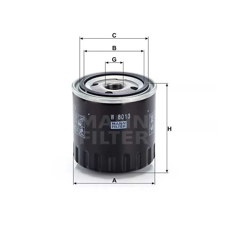 W 8013 MANN alyvos filtras