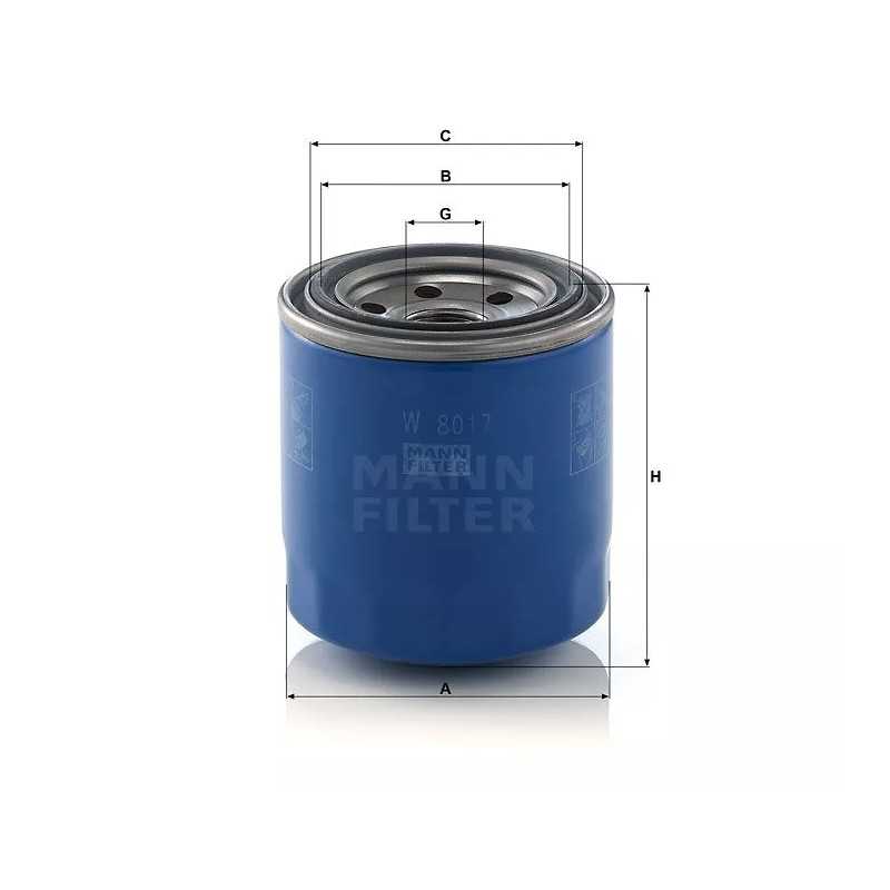 W 8017 MANN alyvos filtras HYUNDAI KIA