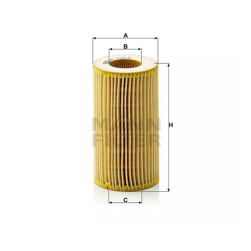HU 718/6X MANN-FILTER ALYVOS FILTRAS HONDA ACCORD VIII 2.2I-CDTI 1/04-