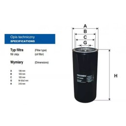 OP 626/8 FILTRON alyvos filtras