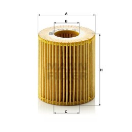 HU 815/2X MANN-FILTER alyvos filtras BMW 116I, 118I, 120I (E87) 9/04-