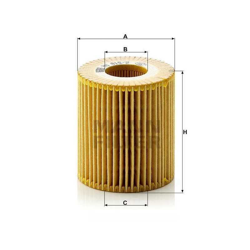 HU 815/2X MANN-FILTER alyvos filtras BMW 116I, 118I, 120I (E87) 9/04-