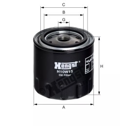 H10W15 Hengst alyvos filtras