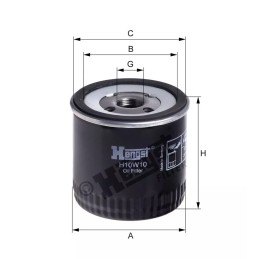 H10W10 Hengst alyvos filtras