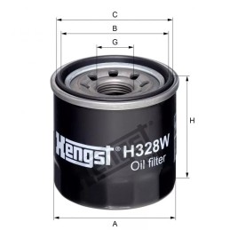 H328W Hengst alyvos filtras