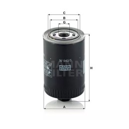 W 940/5 MANN-FILTER alyvos filtras URSUS C 330-C 360