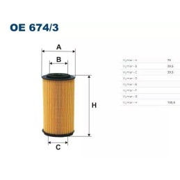 OE 674/3 FILTRON alyvos filtras