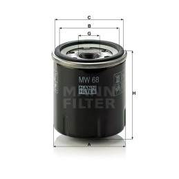 MW 68 MANN-FILTER alyvos filtras