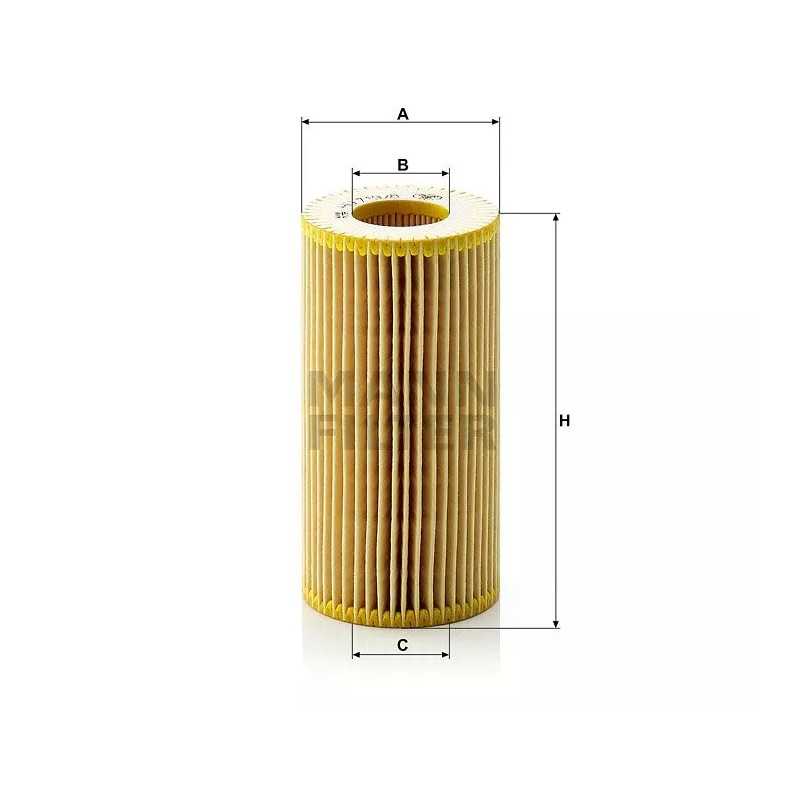 HU 719/8X MANN-FILTER alyvos filtras VOLVO S60/S80/V70 2.4D5 01-