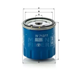 W 712/11 MANN-FILTER ALYVOS FILTRAS CITROEN PEUGEOT