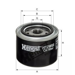 H12W08 Hengst alyvos filtras