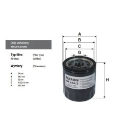 OP 644/2 FILTRON alyvos filtras