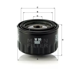W 86 MANN-FILTER alyvos filtras