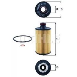 OX1141D Knecht alyvos filtras