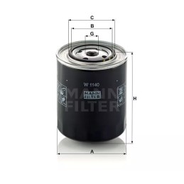 W 1140 MANN-FILTER ALYVOS FILTRAS FIAT IVECO