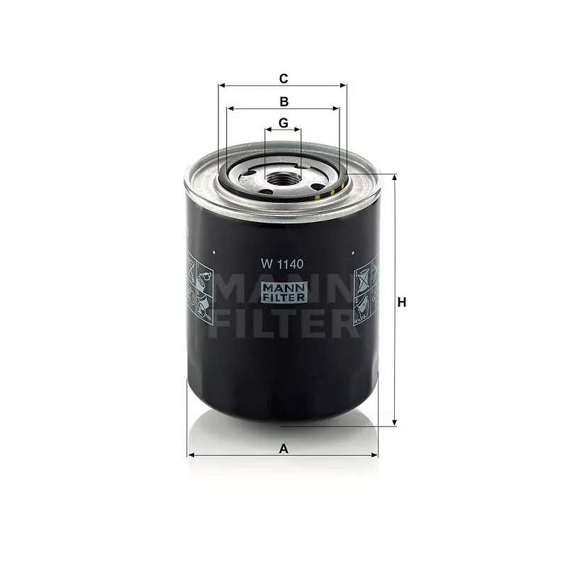 W 1140 MANN-FILTER ALYVOS FILTRAS FIAT IVECO