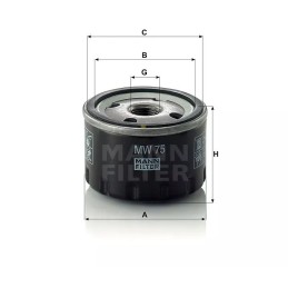 MW 75 MANN-FILTER alyvos filtras