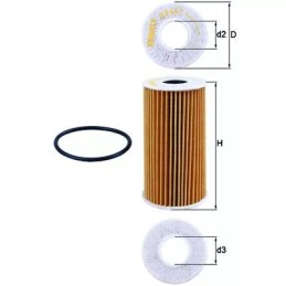 OX441D KNECHT alyvos filtras