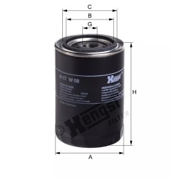 H17W08 Hengst alyvos filtras