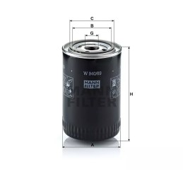 940/69 MANN-FILTER alyvos filtras