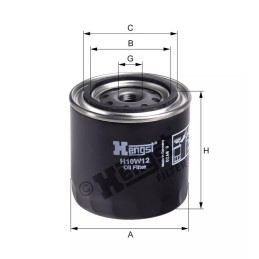H10W12 Hengst alyvos filtras