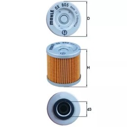 OX805 KNECHT alyvos filtras