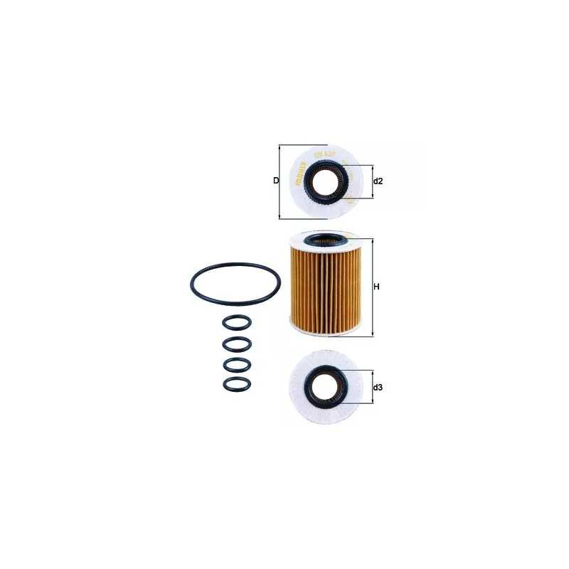 OX437D KNECHT alyvos filtras