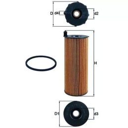 OX196/1D KNECHT alyvos filtras