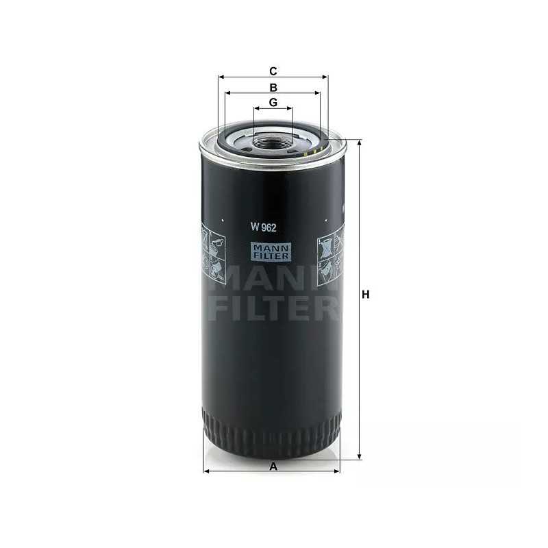 W 962 MANN-FILTER ALYVOS FILTRAS IVECO