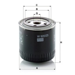 W 920/23 MANN-FILTER alyvos filtras