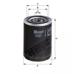 H17W13 Hengst alyvos filtras
