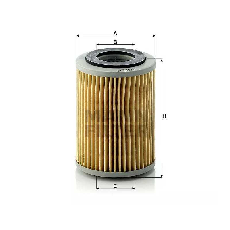 716/1X MANN-FILTER alyvos filtras OPEL VECTRA 2.0DI 96-