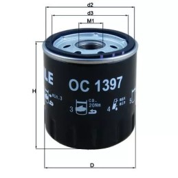 OC1397 KNECHT alyvos filtras